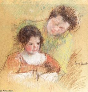 Retrato Sin Título (6156) — Mary Stevenson Cassatt, Impressionistic Painting