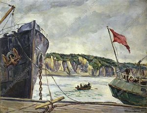 Quay In Murmansk — Pyotr Konchalovsky