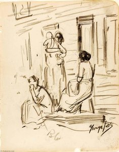 Untitled (group Of Figures) — George Benjamin Luks