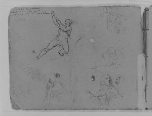 Inside Front Cover (from Sketchbook) — Thomas Sully, Romanticism