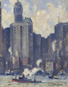 City Skyline And East River — Guy Carleton Wiggins