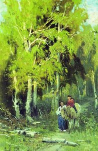 Road Through A Birchwood — Fyodor Alexandrovich Vasilyev, Realism