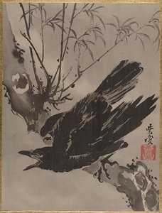木に鴉図 Crow on a Branch