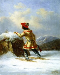 Lorette Caribou Hunter — Cornelius David Krieghoff