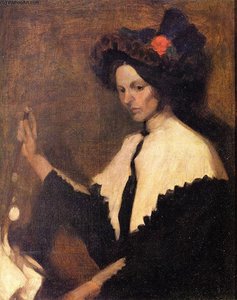 Girl With White Shawl Collar — William James Glackens