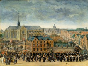 The Ommegang Brussels 31 May The Infanta Isabella pulls the bird the Great Oath with a crossbow at the Sablon in Brussels (1615.)