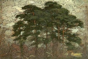 Dark Pine Trees — Sidney Herbert Sime