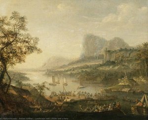 Landscape with a River and a Ferry