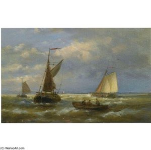 Sailing Vessels At Sea — Abraham Hulk Senior