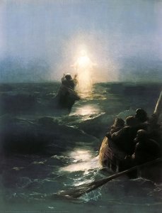 Jesus walks on water