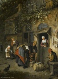 The Milk Seller — Cornelis Dusart