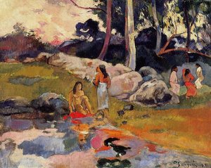 Woman On The Banks Of The River — Eugène Henri Paul Gauguin