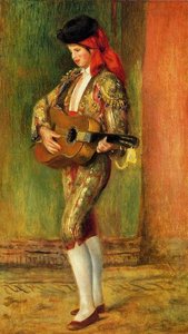 Young Guitarist Standing — Pierre-auguste Renoir, Impressionism