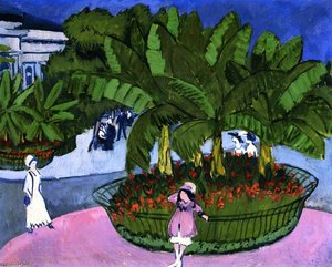 Das Boskett, Albertplatz, In Dresden — Ernst Ludwig Kirchner