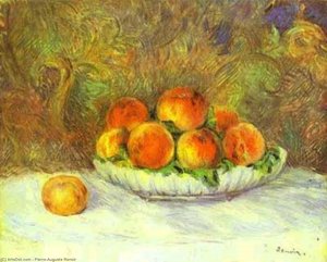 Still Life With Peaches — Pierre-auguste Renoir, Impressionism
