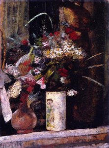 Flowers On The Mantel — Lesser Ury