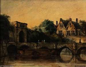 A walk on a bridge in ghent