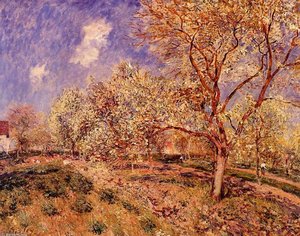 Spring At Veneux — Alfred Sisley, Impressionist