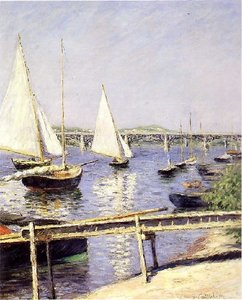 Sailing Boats At Argenteuil — Gustave Caillebotte