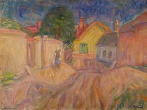 Curved Street At Szentendre — Janos Kmetty