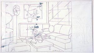 Innenraum Mit Pendelmalerei — Roy Lichtenstein