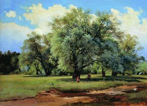 Willows Lit Up By The Sun — Ivan Ivanovich Shishkin, Realism