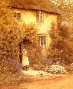 A Cottage Door — Helen Allingham (helen Mary Elizabeth Paterson)