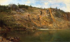 The Iron Mine, Port Henry, New York — Homer Dodge Martin, Hudson River School