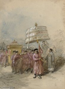 The Imperial Umbrella And Bridal Chair, Peking — William Simpson