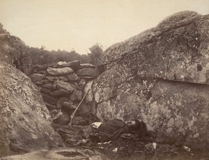 Home of a Rebel Sharpshooter, Gettysburg from Gardner's Photographic Sketchbook of the War,