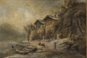 Winter Scene In The Alps — Herman Herzog