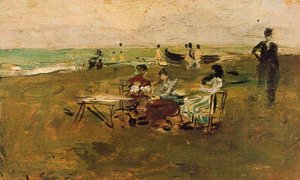 Beach Scene 3 — Ignacio Pinazo Camarlench