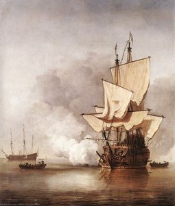 The Cannon Shot — Willem Van De Velde The Elder, Dutch Golden Age