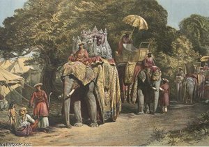 Pheel Khan, Or Elephants' Quarters, Holcar's Camp — William Simpson