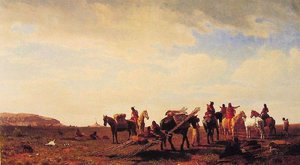Indians Travelling Near Fort Laramie — Albert Bierstadt