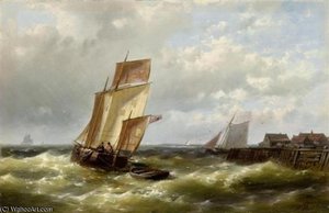 Ships Before The Dutch Coast — Abraham Hulk Senior
