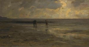 Strand Bij Avond, Jacob Maris, 1890 — Jacob Henricus Maris