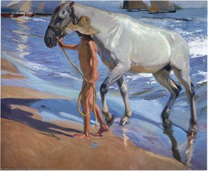 The Horse Bath — Joaquín Sorolla Y Bastida