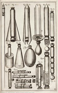 Sketches of rockets mounted without sticks