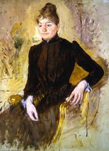 Woman In Black (also Known As Portrait Of A Woman) — Mary Stevenson Cassatt, Impressionism