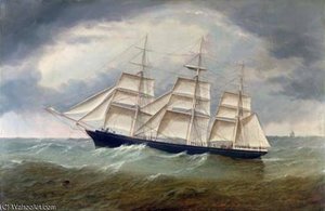 The Three-masted Ship Lucile Of Rockland — William H Yorke