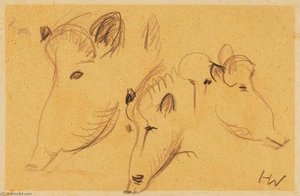 Boars (three Heads) — Heinz Warneke