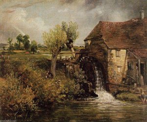 Gillilngham Mill — John Constable, Romantic Landscape Painting