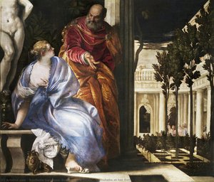 Bathsheba At Her Bath — Bonifazio Veronese (bonifazio De Pitati), Baroque
