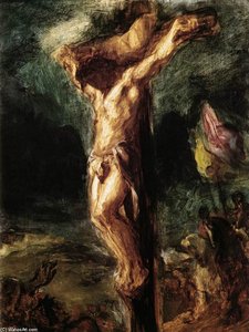 Christ On The Cross (sketch) — Eugène Delacroix, Romanticism