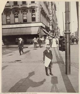 [self-portrait With Newsboy] — Lewis Wickes Hine, Impressionism