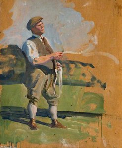Study Of A Groom — Sir Alfred James Munnings