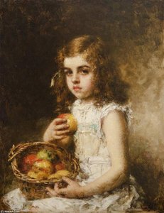 Portrait Of A Young Girl (13) — Alexei Alexeievich Harlamoff