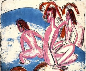 Drei Badende An Steinen — Ernst Ludwig Kirchner