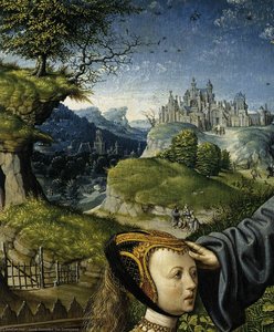 Christ Appearing To Mary Magdalen As A Gardener (detail) — Jacob Cornelisz Van Oostsanen